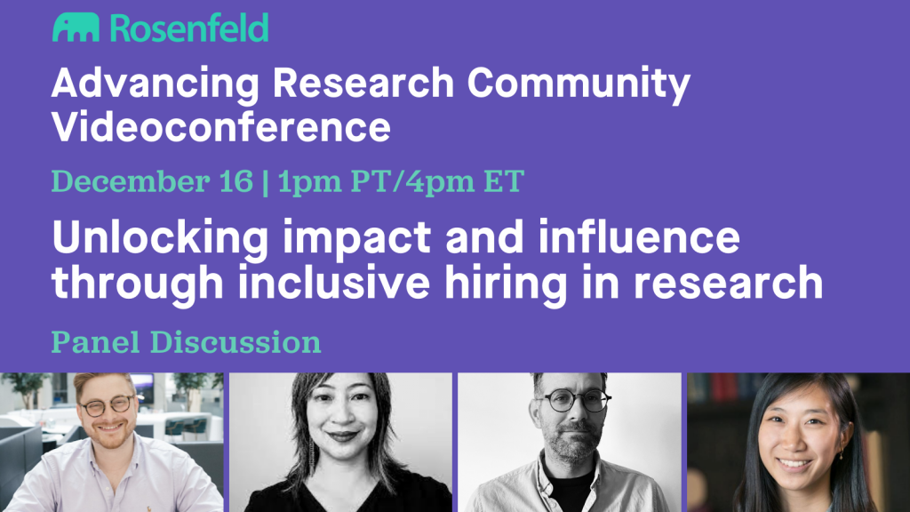 Videoconference: Unlocking impact and influence through inclusive hiring in research