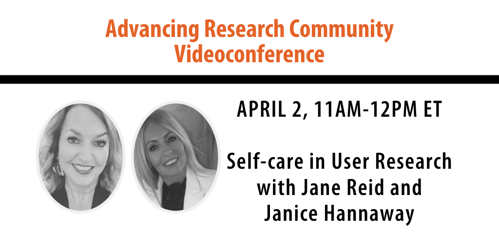 Videoconference: Self-care in User Research