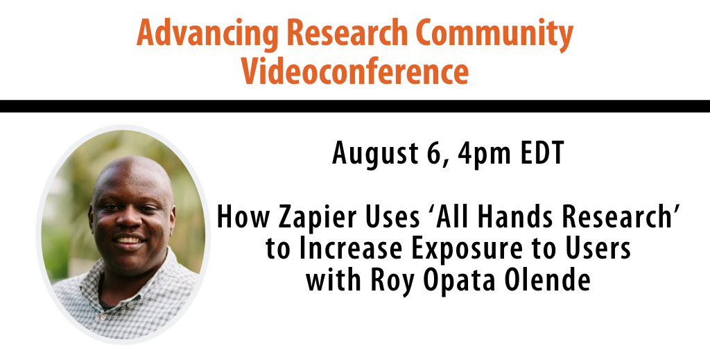 Videoconference: How Zapier Uses ‘All Hands Research’ to Increase Exposure to Users