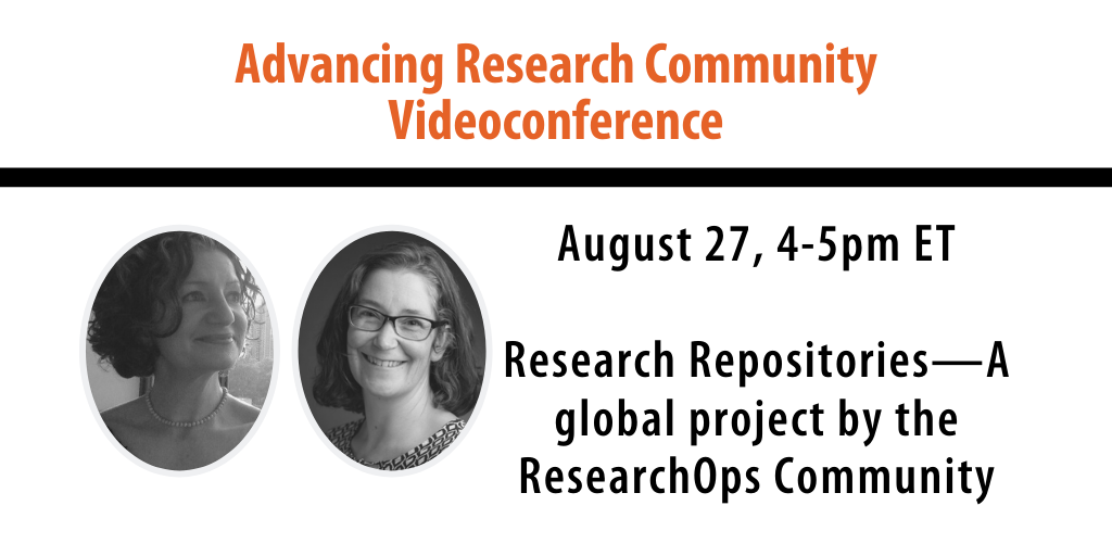 Videoconference: Research Repositories—A global project by the ResearchOps Community