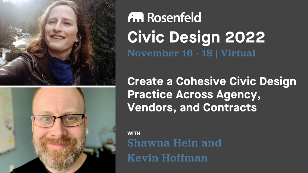 Create a Cohesive Civic Design Practice Across Agency, Vendors, and Contracts