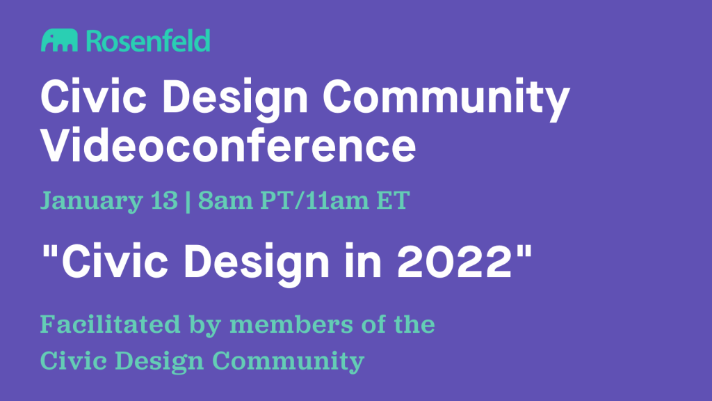 Civic Design in 2022 Videoconference Community Banner