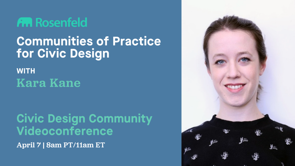 Videoconference: Communities of Practice for Civic Design