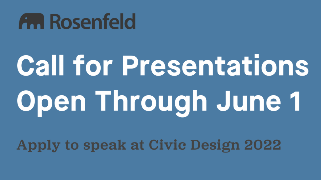 Apply to Speak at Civic Design 2022