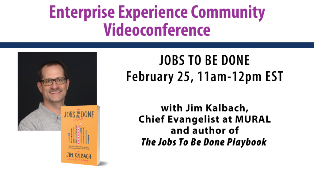 Videoconference: Jobs To Be Done with Jim Kalbach