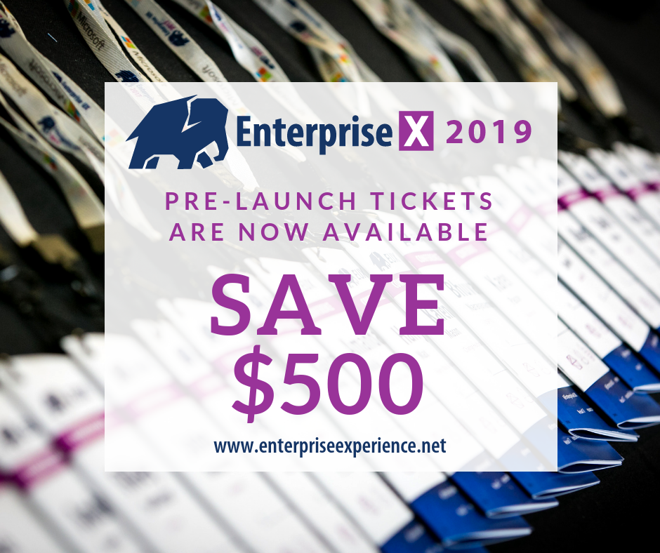 Pre-launch tickets to Enterprise Experience 2019 are sold out