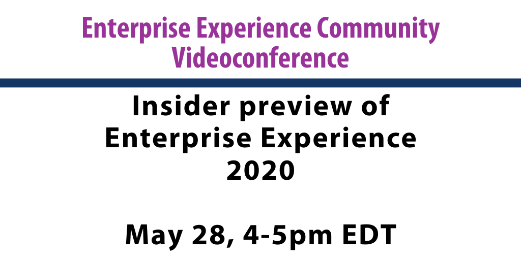 Videoconference: Insider preview of Enterprise Experience 2020