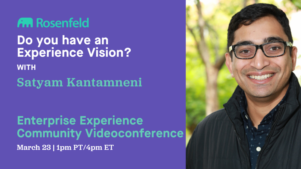 Videoconference: “Do You Have an Experience Vision?”
