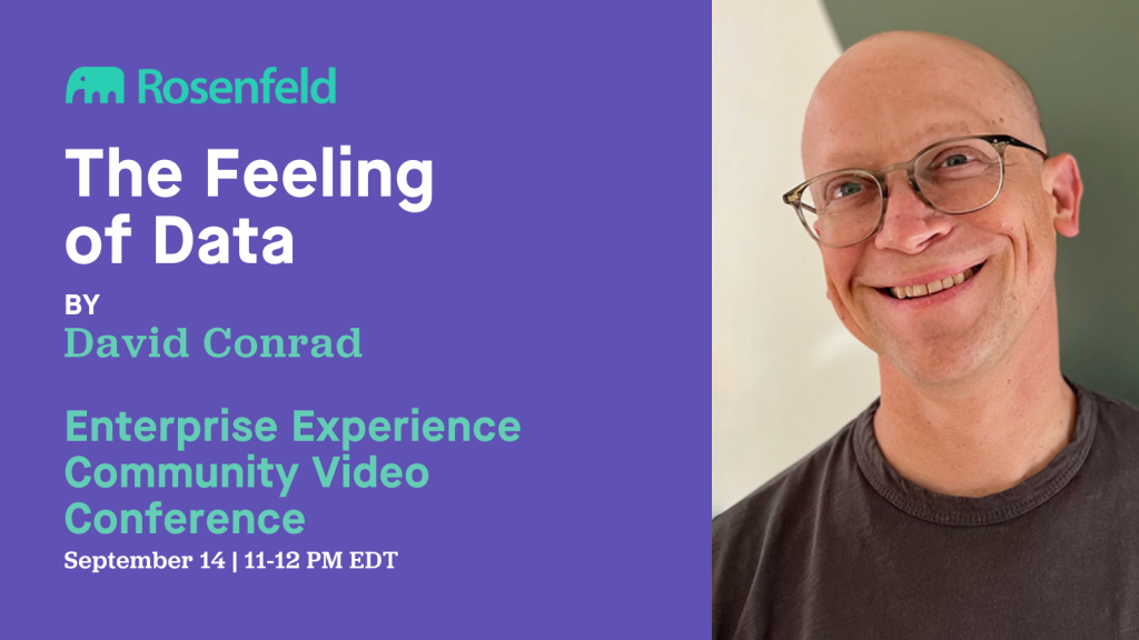 Videoconference: The Feeling of Data with David Conrad